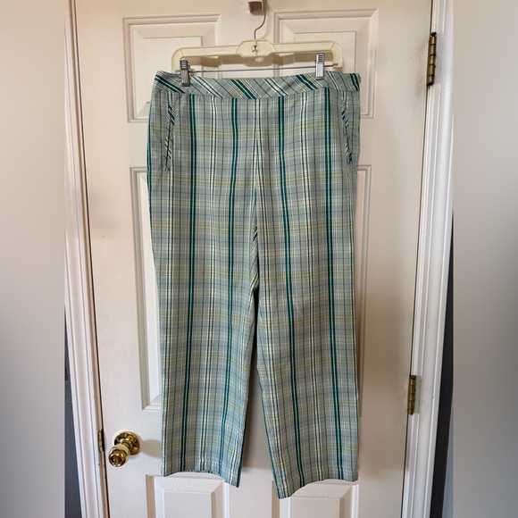 Liz Golf Pants - Plaid Green and Blue Pants